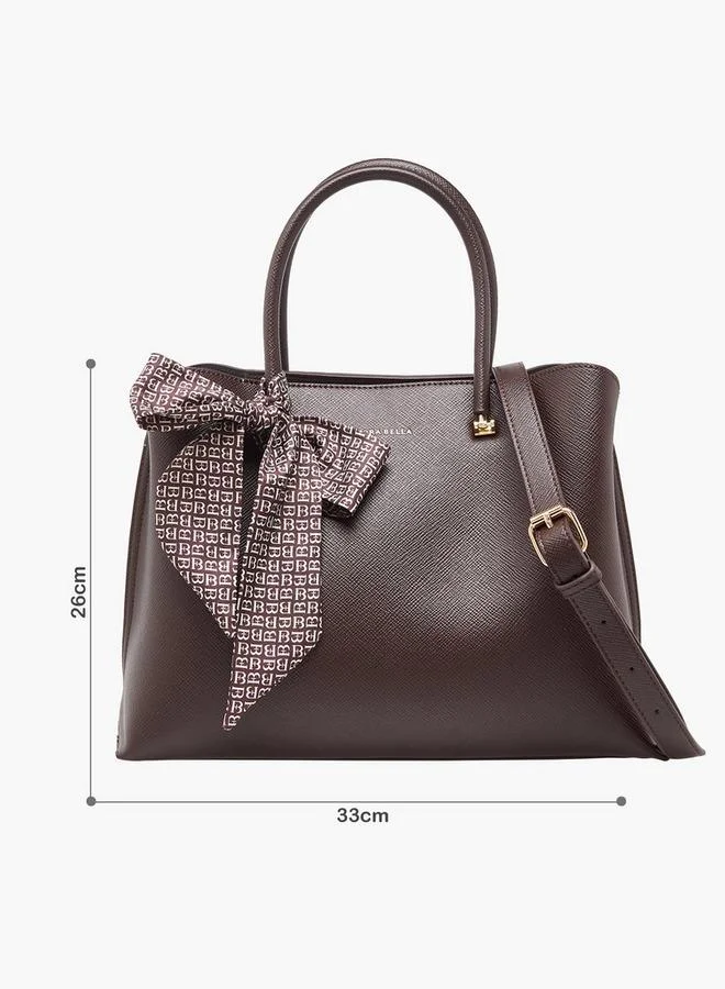 Flora Bella By Shoexpress Scarf Accent Tote Bag With Detachable Strap